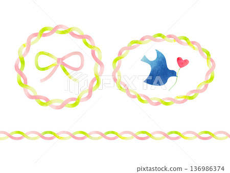 粉彩色編織框架 136986374