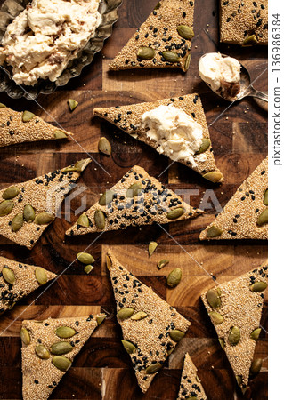 Crackers and pate 136986384