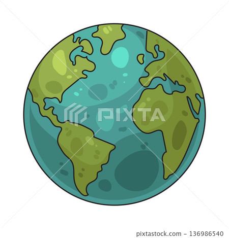 Illustration of Earth 136986540