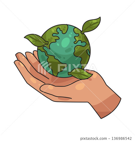 Illustration of Earth Hand 136986542