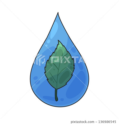 Illustration of Water Drop Illustration of Water Drop 136986545
