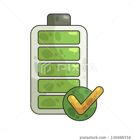 Illustration of Battery Illustration of Battery 136986556