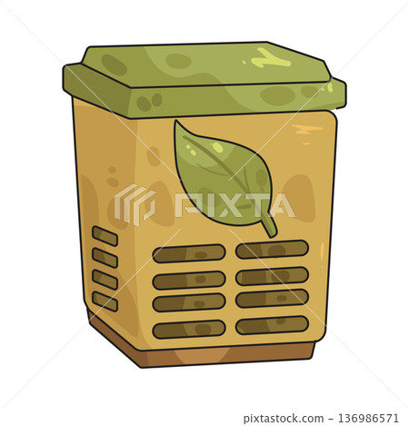 Illustration of Compost Bin 136986571