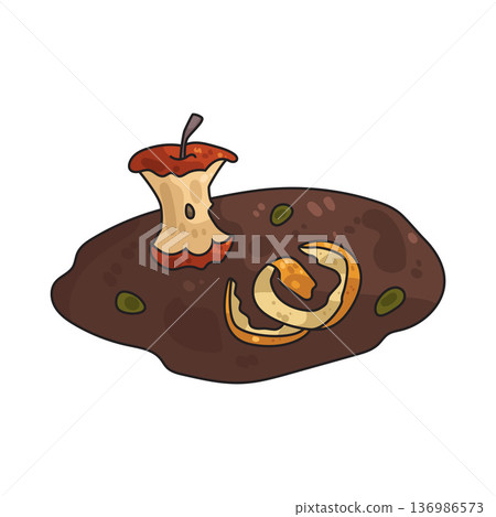 Illustration of Organic Waste 136986573