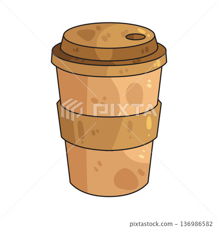 Illustration of Reusable Cup Illustration of Reusable Cup 136986582