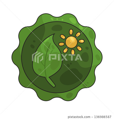 Illustration of Eco Label Illustration of Eco Label 136986587