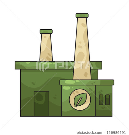 Illustration of Eco Factory Illustration of Eco Factory 136986591