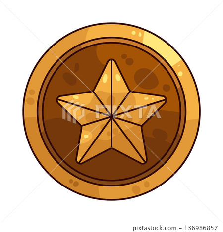 Illustration of Star Badge 136986857