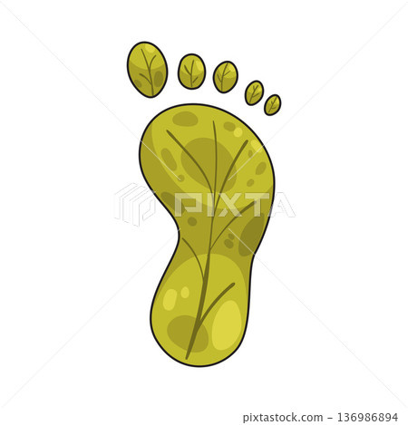 Illustration of Green Footprint Illustration of Green Footprint 136986894