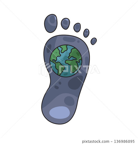 Illustration of Ecological Footprint Illustration of Ecological Footprint 136986895