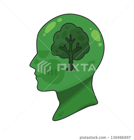 Illustration of Green Mind 136986897