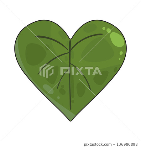 Illustration of Nature Heart Illustration of Nature Heart 136986898