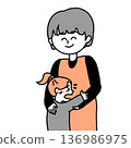 Illustration of someone comforting a crying girl 136986975