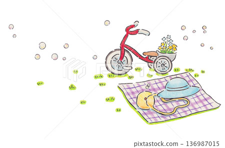 春田——三輪車和肥皂泡插圖 春田——三輪車和肥皂泡插圖 136987015