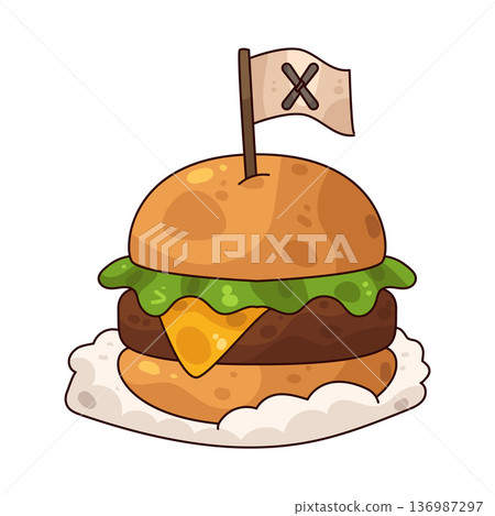 Illustration of Burger 136987297