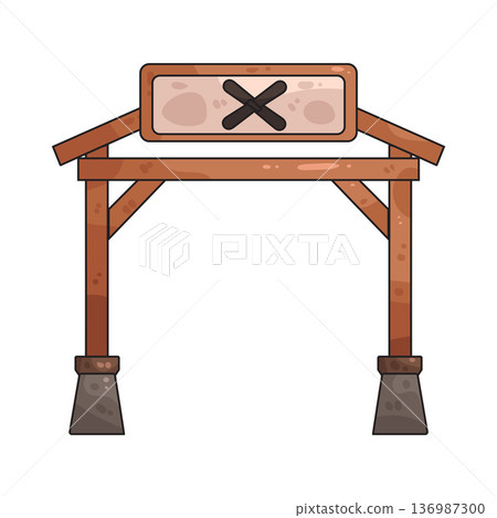 Illustration of Ski Entrance Illustration of Ski Entrance 136987300