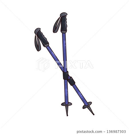 Illustration of Ski Poles Illustration of Ski Poles 136987303