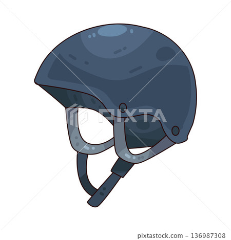 Illustration of Ski Helmet 136987308