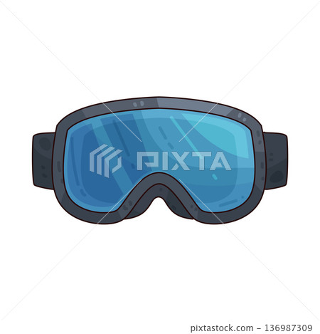 Illustration of Ski Goggles Illustration of Ski Goggles 136987309