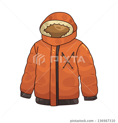 Illustration of Ski Jacket 136987310