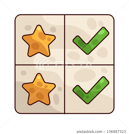 Illustration of Rating Grid 136987323