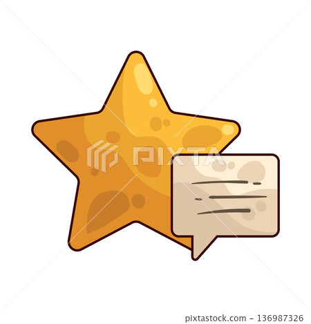 Illustration of Review Star 136987326