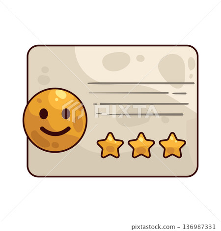 Illustration of Feedback Card 136987331