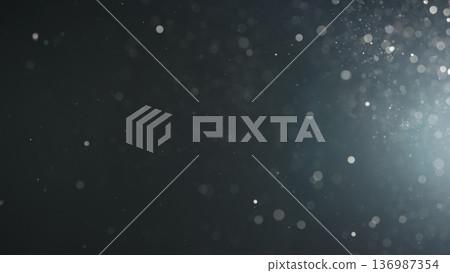 background of particles wave in air over black background and lens flare background of particles wave in air over black background and lens flare 136987354