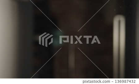 floating dust particles indoor shallow focus floating dust particles indoor shallow focus 136987432