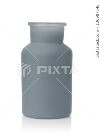 Wide neck gray glass bottle Wide neck gray glass bottle 136987546