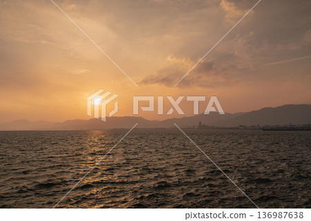 廣島灣的夜景 廣島灣的夜景 136987638