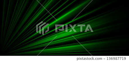 Abstract green light fast speed lines zoom motion dynamic on black technology data background vector Abstract green light fast speed lines zoom motion dynamic on black technology data background vector 136987719