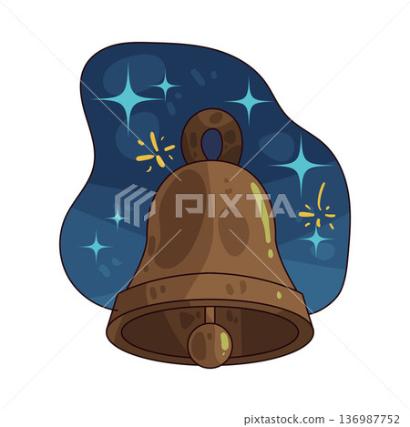 Illustration of New Year Bell Illustration of New Year Bell 136987752
