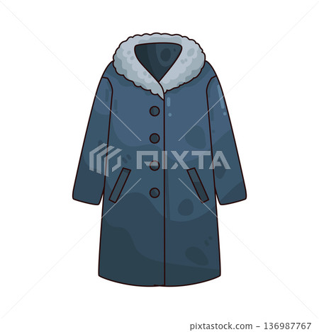 Illustration of Winter Coat Illustration of Winter Coat 136987767