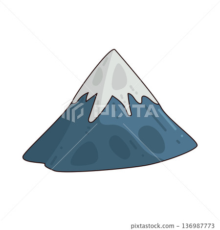 Illustration of Snow Mountain 136987773