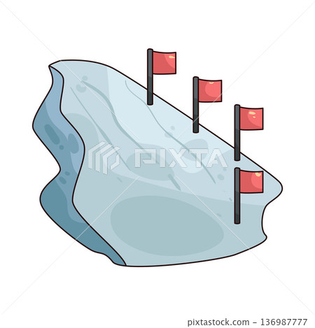 Illustration of Ski Slope 136987777