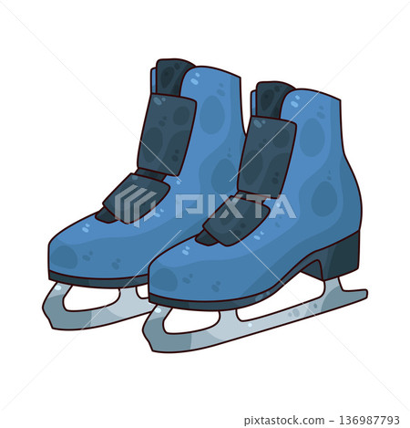 Illustration of Ice Skates Illustration of Ice Skates 136987793