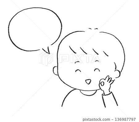 A boy who understands and gives an OK sign A boy who understands and gives an OK sign 136987797