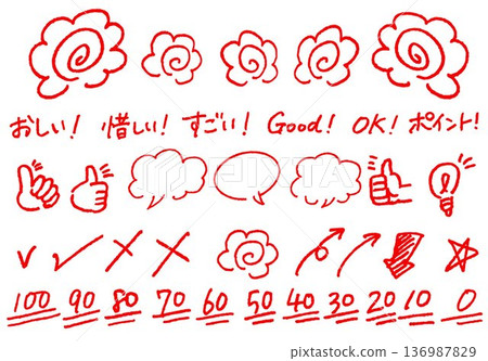 【教師/指導員】手寫插畫資料測驗評分【補習班/教育】 136987829