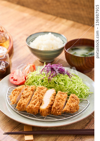 Pork loin cutlet set meal Pork loin cutlet set meal 136987915