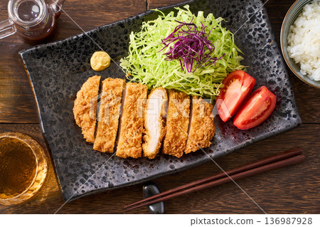 Pork loin cutlet set meal Pork loin cutlet set meal 136987928