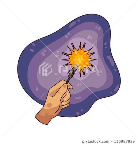 Illustration of Sparkler Illustration of Sparkler 136987989