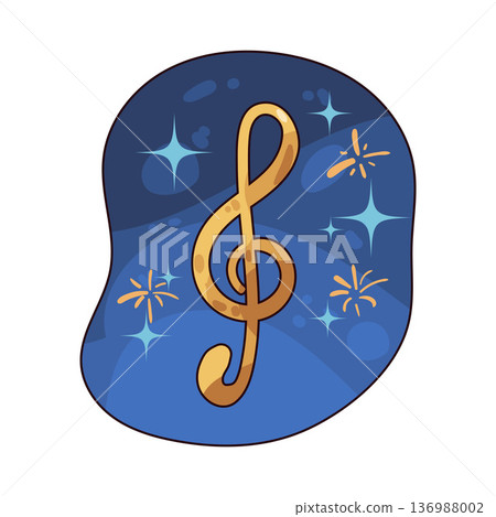 Illustration of New Year Music 136988002