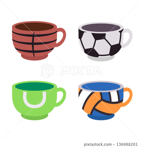 sports themed ceramic coffee mugs collection basketball soccer tennis and volleyball ball textures for kitchen drinkware sports themed ceramic coffee mugs collection basketball soccer tennis and volleyball ball textures for kitchen drinkware 136988201