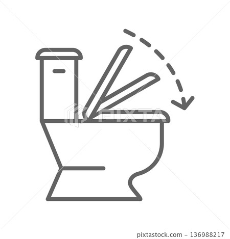 smart toilet lid cover icon. touchless toilet seat linear. Line vector icon on white background. High quality design element. Vector icon smart toilet lid cover icon. touchless toilet seat linear. Line vector icon on white background. High quality design element. Vector icon 136988217