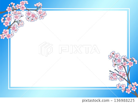 櫻花相框(A4橫向,透明相框,藍色) 櫻花相框(A4橫向,透明相框,藍色) 136988225