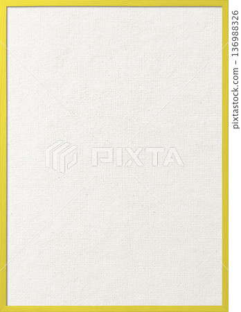 Vertical background image of a cotton-linen canvas board with a thin yellow wooden frame Vertical background image of a cotton-linen canvas board with a thin yellow wooden frame 136988326