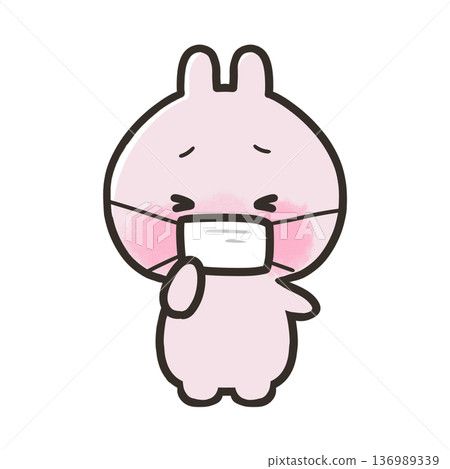 Rabbit with a cough 136989339