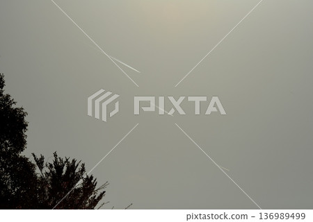 Three airplane clouds Three airplane clouds 136989499