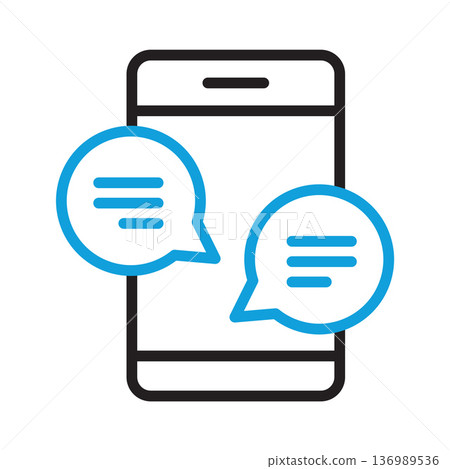 chatting icon. line vector icon on white background. high quality design element. editable linear style stroke. vector icon. chatting icon. line vector icon on white background. high quality design element. editable linear style stroke. vector icon. 136989536